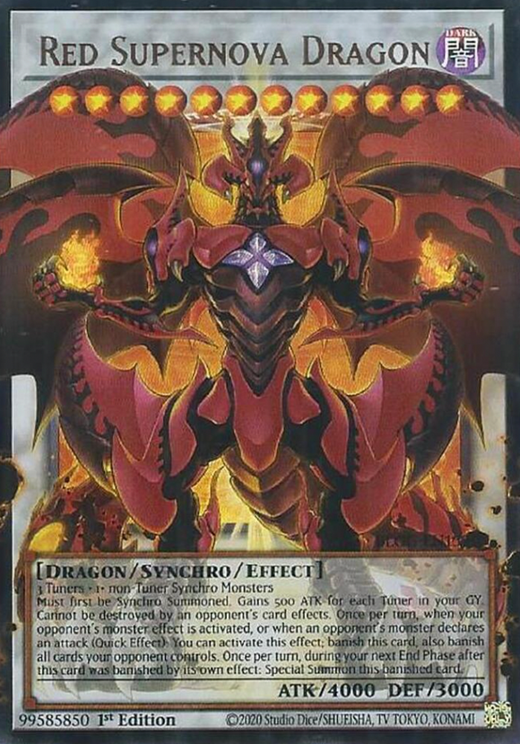 Red Supernova Dragon - BLGG-EN139 - Ultra Rare 1st Edition