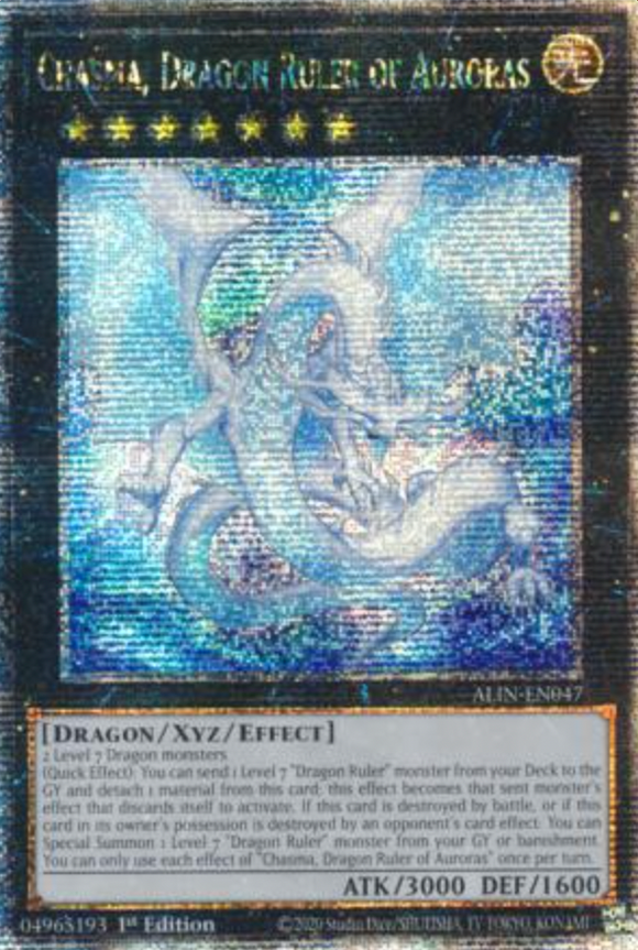 Chasma, Dragon Ruler of Auroras - ALIN-EN047 - Quarter Century Secret Rare 1st Edition