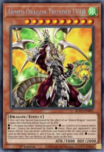 Armed Dragon Thunder LV10 - BLVO-EN001 - Secret Rare 1st Edition
