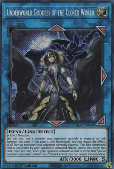Underworld Goddess of the Closed World - BLVO-EN050 - Secret Rare 1st Edition