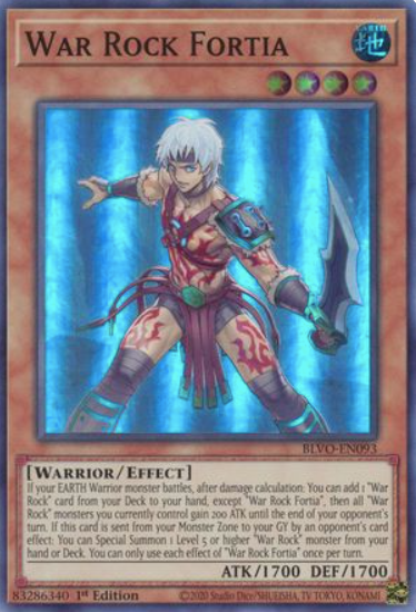 War Rock Fortia - BLVO-EN093 - Super Rare 1st Edition