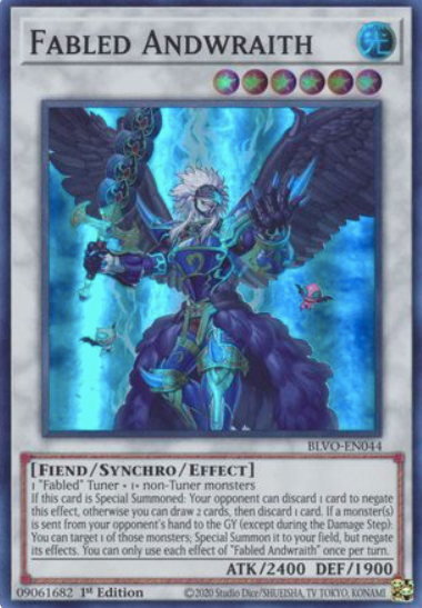 Fabled Andwraith - BLVO-EN044 - Super Rare 1st Edition