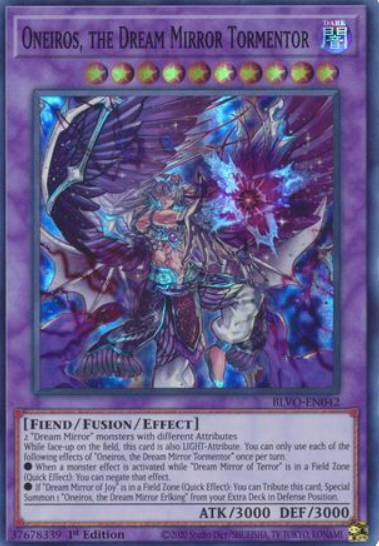 Oneiros, the Dream Mirror Tormentor - BLVO-EN042 - Super Rare 1st Edition