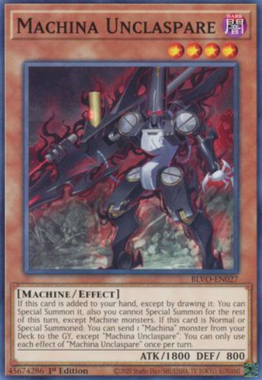 Machina Unclaspare - BLVO-EN027 - Common 1st Edition