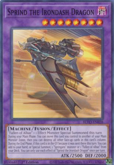 Sprind the Irondash Dragon - BLVO-EN038 - Common 1st Edition