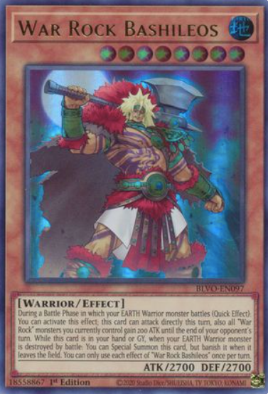 War Rock Bashileos - BLVO-EN097 - Ultra Rare 1st Edition