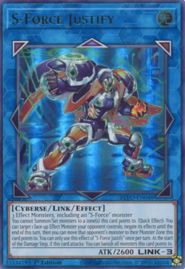 S-Force Justify - BLVO-EN048 - Ultra Rare 1st Edition