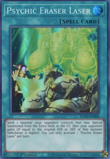 Psychic Eraser Laser - BLVO-EN089 - Super Rare 1st Edition