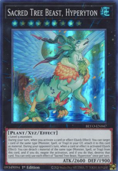 Sacred Tree Beast, Hyperyton - BLVO-EN047 - Super Rare 1st Edition