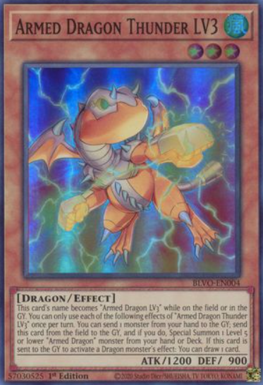 Armed Dragon Thunder LV3 - BLVO-EN004 - Super Rare 1st Edition