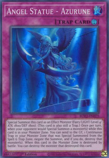 Angel Statue - Azurune - BLVO-EN079 - Super Rare 1st Edition
