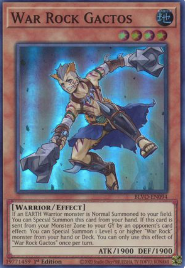 War Rock Gactos - BLVO-EN094 - Super Rare 1st Edition