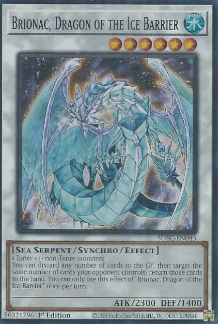 Brionac, Dragon of the Ice Barrier - SDFC-EN043 - Super Rare 1st Edition