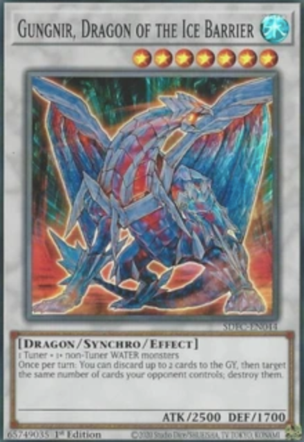 Gungnir, Dragon of the Ice Barrier - SDFC-EN044 - Super Rare 1st Edition