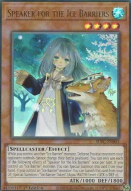 Speaker for the Ice Barriers - SDFC-EN003 - Ultra Rare 1st Edition