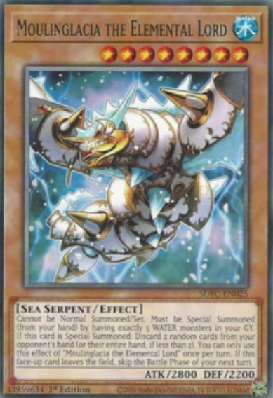 Moulinglacia the Elemental Lord - SDFC-EN025 - Common 1st Edition