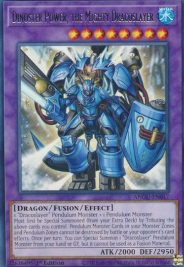 Dinoster Power, the Mighty Dracoslayer - ANGU-EN047 - Rare 1st Edition