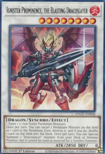 Ignister Prominence, the Blasting Dracoslayer - ANGU-EN048 - Rare 1st Edition