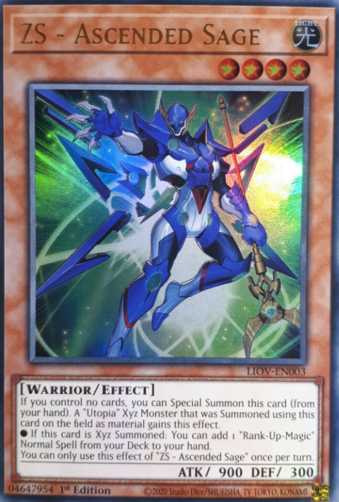 ZS - Ascended Sage - LIOV-EN003 - Ultra Rare 1st Edition