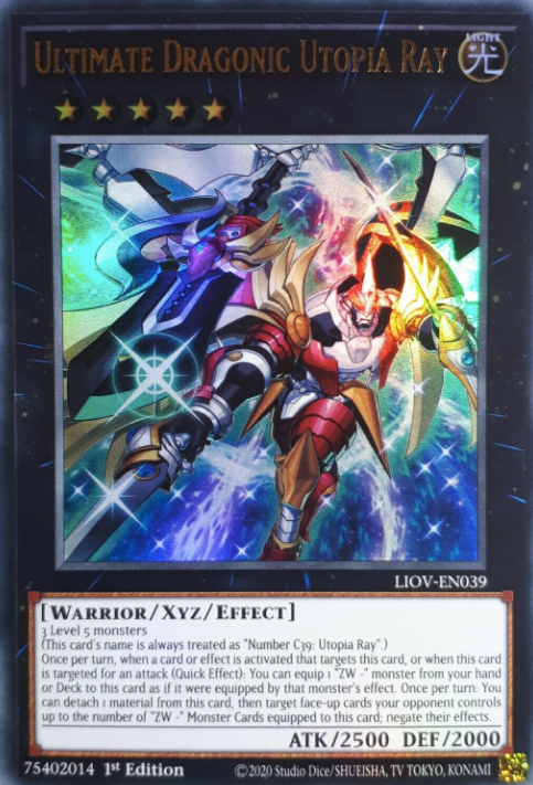 Ultimate Dragonic Utopia Ray - LIOV-EN039 - Ultra Rare 1st Edition