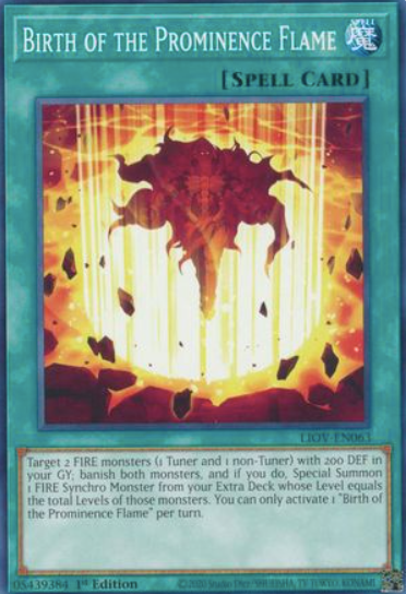 Birth of the Prominence Flame - LIOV-EN063 - Common 1st Edition