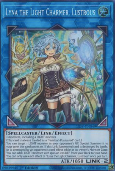 Lyna the Light Charmer, Lustrous - LIOV-EN049 - Super Rare 1st Edition