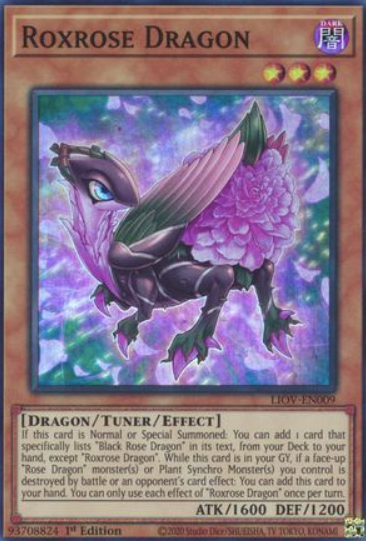 Roxrose Dragon - LIOV-EN009 - Super Rare 1st Edition