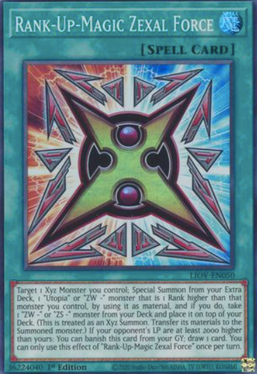 Rank-Up-Magic Zexal Force - LIOV-EN050 - Super Rare 1st Edition