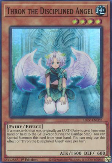 Thron the Disciplined Angel - LIOV-EN082 - Super Rare 1st Edition