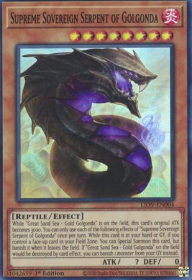 Supreme Sovereign Serpent of Golgonda - LIOV-EN004 - Super Rare 1st Edition