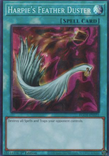 Harpie's Feather Duster - EGO1-EN022 - Super Rare 1st Edition