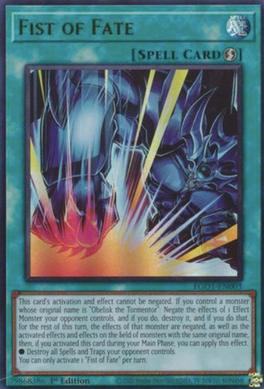 Fist of Fate - EGO1-EN003 - Ultra Rare 1st Edition