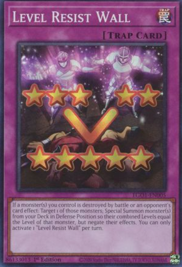 Level Resist Wall - EGO1-EN005 - Super Rare 1st Edition