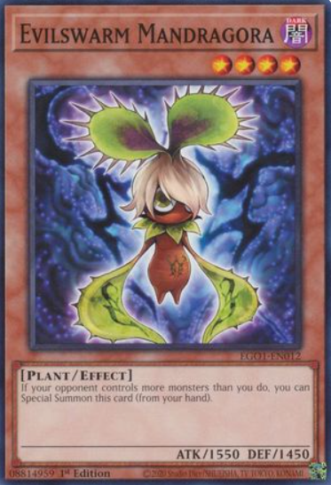 Evilswarm Mandragora - EGO1-EN012 - Common 1st Edition