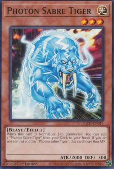 Photon Sabre Tiger - EGO1-EN013 - Common 1st Edition