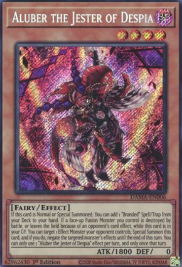Aluber the Jester of Despia - DAMA-EN006 - Secret Rare 1st Edition