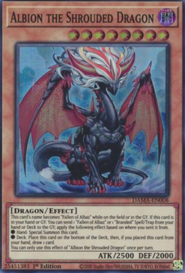 Albion the Shrouded Dragon - DAMA-EN008 - Super Rare 1st Edition