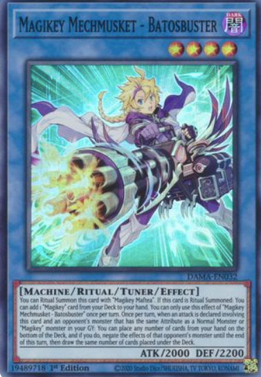 Magikey Mechmusket - Batosbuster - DAMA-EN032 - Super Rare 1st Edition