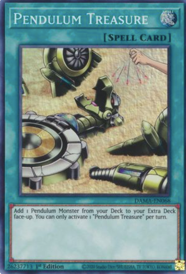 Pendulum Treasure - DAMA-EN068 - Super Rare 1st Edition