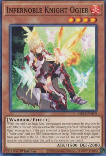 Infernoble Knight Ogier - MP21-EN109 - Common 1st Edition