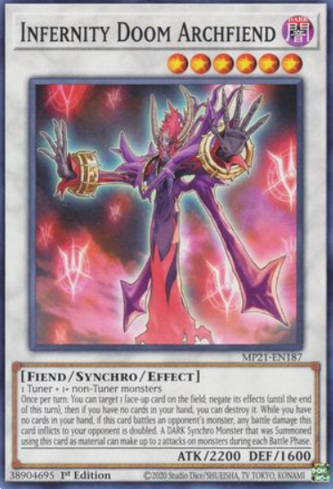 Infernity Doom Archfiend - MP21-EN187 - Common 1st Edition