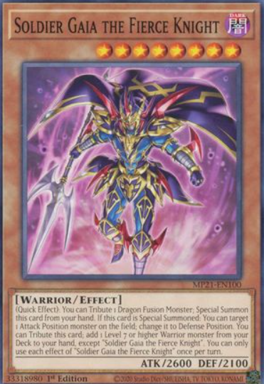 Soldier Gaia The Fierce Knight - MP21-EN100 - Common 1st Edition