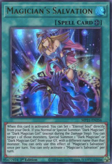 Magician's Salvation - MP21-EN256 - Ultra Rare 1st Edition