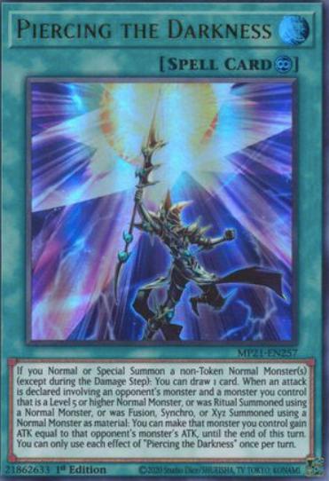 Piercing the Darkness - MP21-EN257 - Ultra Rare 1st Edition