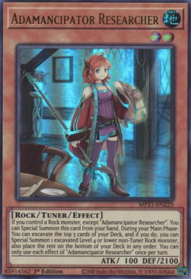 Adamancipator Researcher - MP21-EN225 - Ultra Rare 1st Edition
