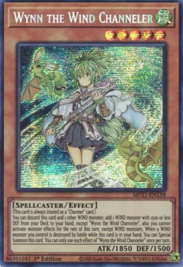 Wynn the Wind Channeler - MP21-EN158 - Prismatic Secret Rare 1st Edition