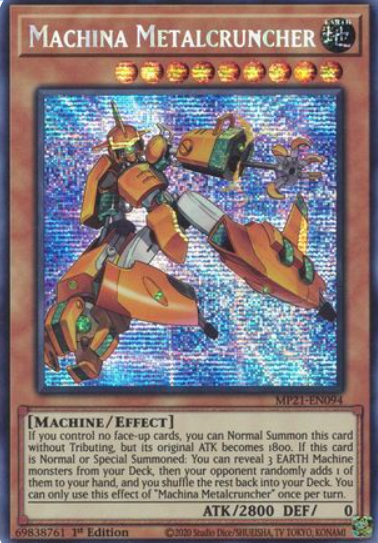 Machina Metalcruncher - MP21-EN094 - Prismatic Secret Rare 1st Edition