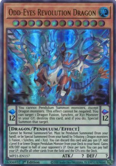 Odd-Eyes Revolution Dragon - MP21-EN157 - Ultra Rare 1st Edition