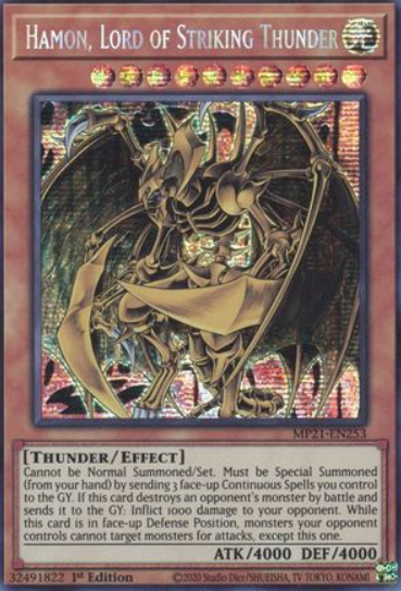 Hamon, Lord of Striking Thunder - MP21-EN253 - Prismatic Secret Rare 1st Edition