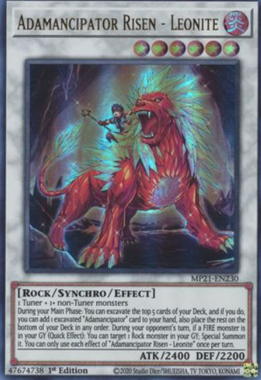 Adamancipator Risen - Leonite - MP21-EN230 - Ultra Rare 1st Edition